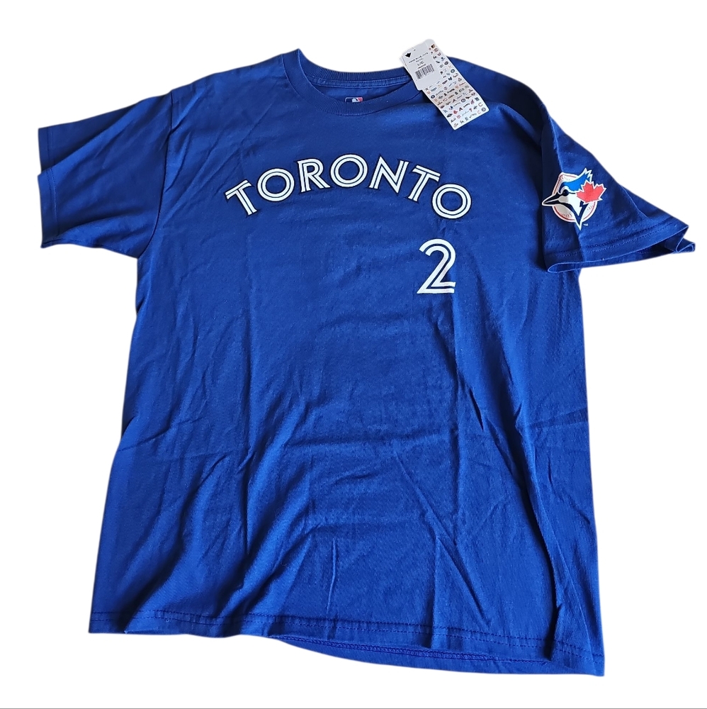 Toronto Blue Jays #2 Troy Tulowitzki Men's T-Shirt S Large NEW